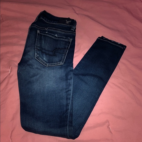 American Eagle Outfitters Dark Blue Skinny Jeans - Picture 1 of 5